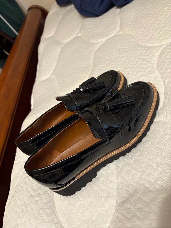 Franco Sarto Shoes - Franco Sarto Black Patent Tassel Loafers